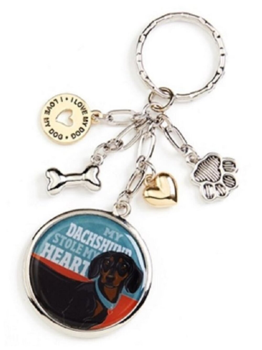 "My Dachshund Stole my Heart" Who's Your Doggy Charm Key Chain